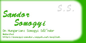 sandor somogyi business card